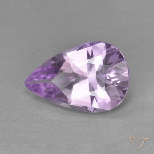 Amatista Violeta iris natural de 3.27 ct, En forma de pera, VVS