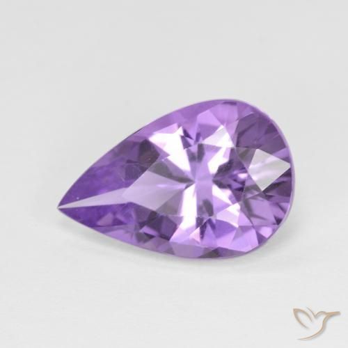 3.15ct Natural Violeta medio Amatista, En forma de pera, VVS