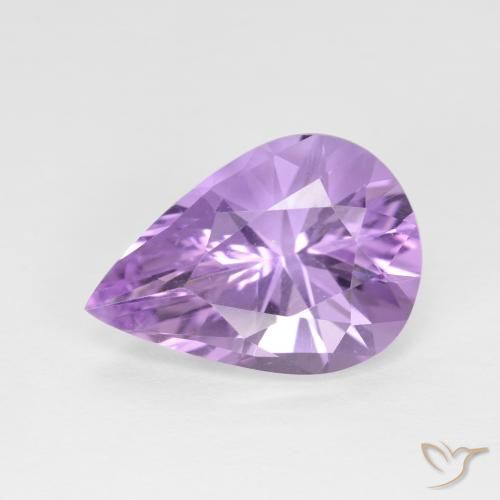 3.14ct Natural Violeta medio Amatista, En forma de pera, VVS