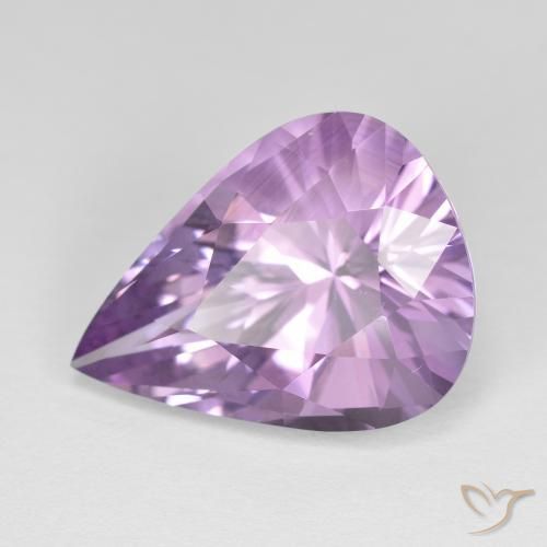 Amatista Violeta iris natural de 8.26 ct, En forma de pera, VVS