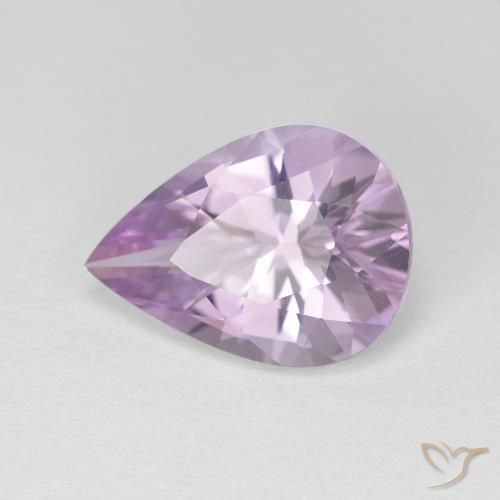 Amatista Violeta medio natural de 2.65 ct, En forma de pera, VVS