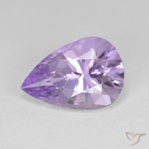4.17ct Natural Violeta rosáceo claro Amatista, En forma de pera, VVS