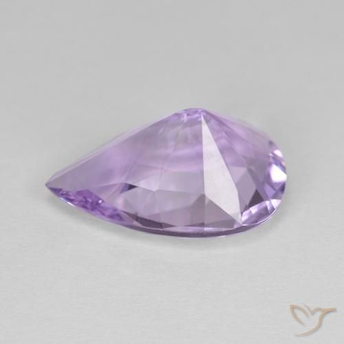 Amatista Violeta rosáceo claro natural de 4.17 ct, En forma de pera, VVS