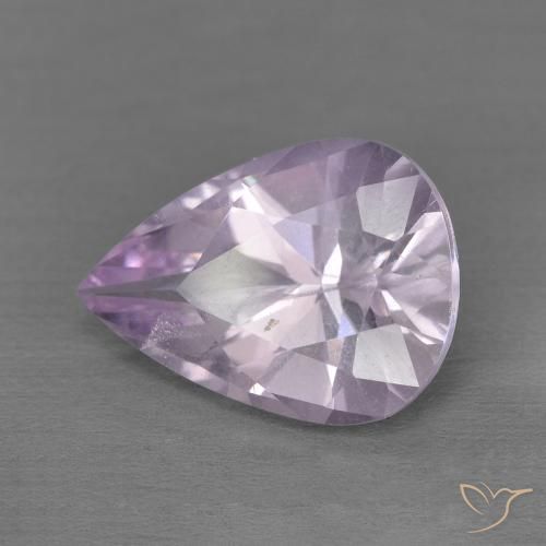 Amatista Violeta iris claro natural de 3.27 ct, En forma de pera, VS