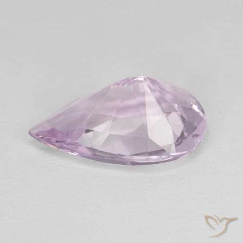Amatista Violeta rosáceo muy claro natural de 4.15 ct, En forma de pera, VVS