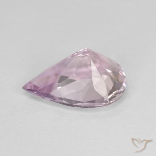 Amatista Violeta grisáceo claro natural de 2.64 ct, En forma de pera, VVS