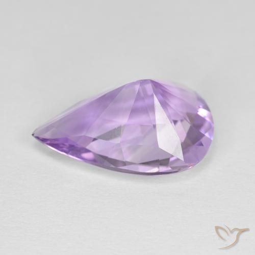 Amatista Medium Light-Violet natural de 3.86 ct, En forma de pera, VVS-VS