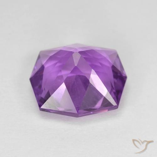 Amatista Violeta púrpura medio natural de 4.27 ct, Elegante, VVS