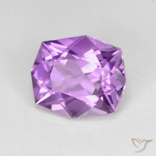 Amatista Violeta púrpura medio natural de 3.80 ct, Elegante, VVS
