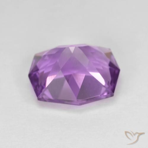 Amatista Violeta púrpura medio natural de 3.80 ct, Elegante, VVS