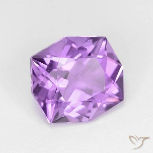 Amatista Violeta púrpura medio natural de 3.50 ct, Elegante, VVS