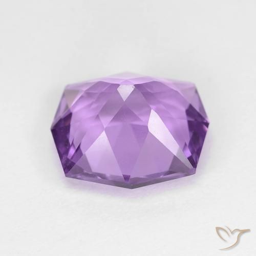 Amatista Violeta púrpura medio natural de 3.50 ct, Elegante, VVS