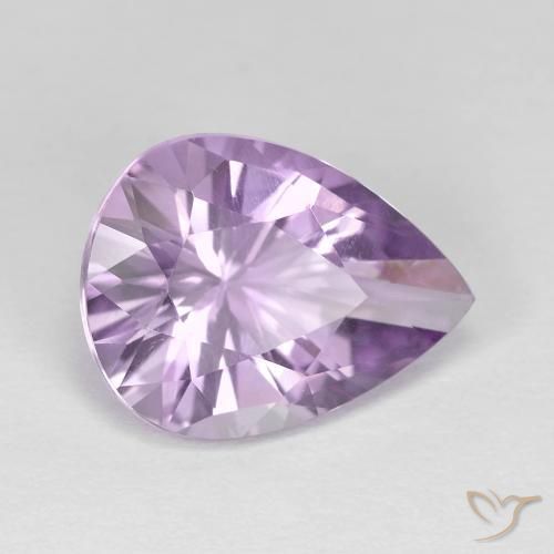 Amatista Violeta iris natural de 3.35 ct, En forma de pera, VVS
