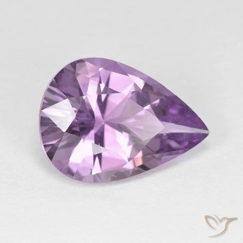 Amatista Violeta rosado natural de 4.03 ct, En forma de pera, VVS