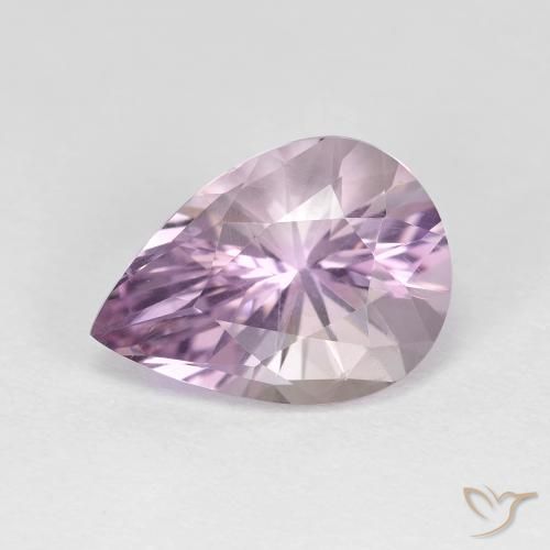 3.20ct Natural Violeta-rosado claro Amatista, En forma de pera, VVS