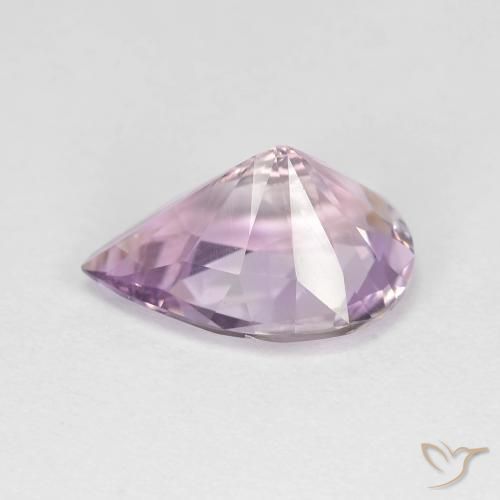 Amatista Violeta-rosado claro natural de 3.20 ct, En forma de pera, VVS