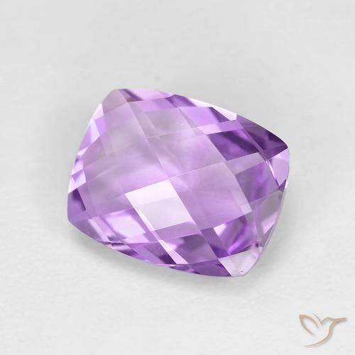 Amatista Violeta rosado natural de 2.45 ct, Forma Cojín, VVS