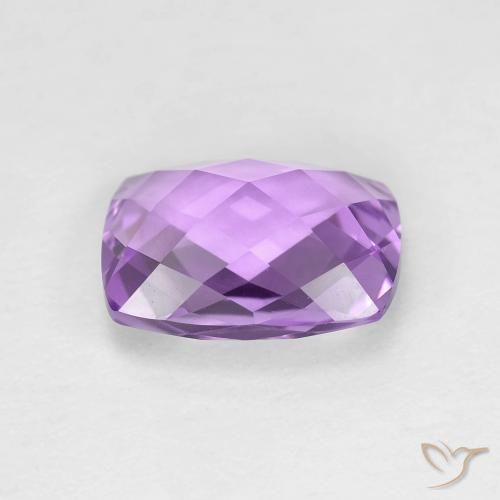 Amatista Violeta rosado natural de 2.45 ct, Forma Cojín, VVS