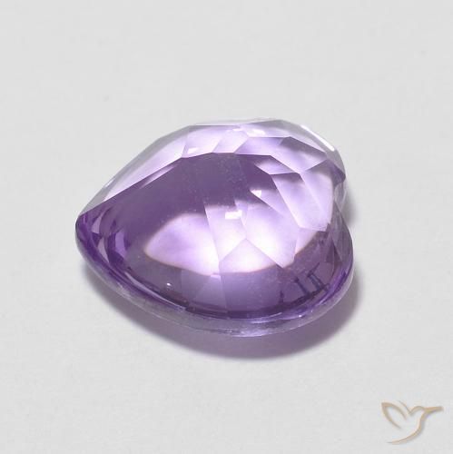 Amatista Violeta vívido natural de 1.93 ct, Corazón, Transparente
