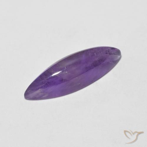 Amatista Violeta medio natural de 1.98 ct, Marquesa, Transparente
