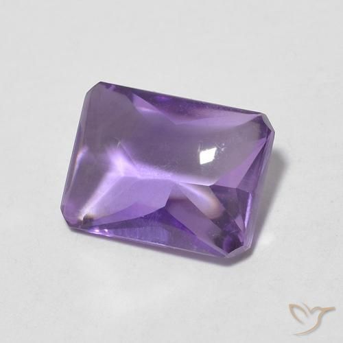 Amatista Violeta rosado natural de 1.29 ct, Corte Octágono / Esmeralda, Transparente