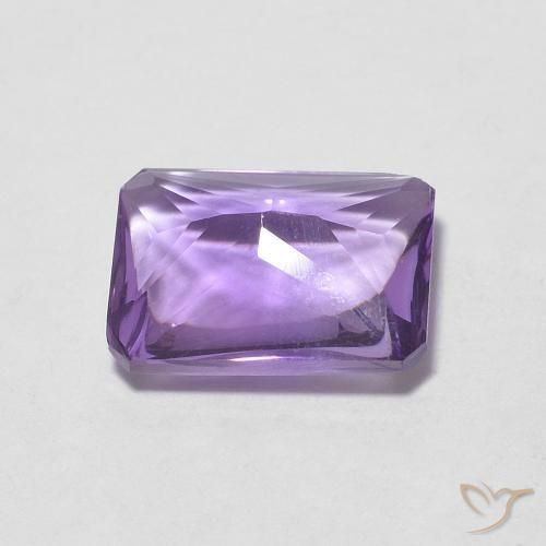 Amatista Violeta rosado natural de 1.29 ct, Corte Octágono / Esmeralda, Transparente