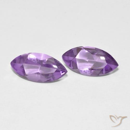 3.16ctw Natural Violeta vívido Amatista, Marquesa, Transparente