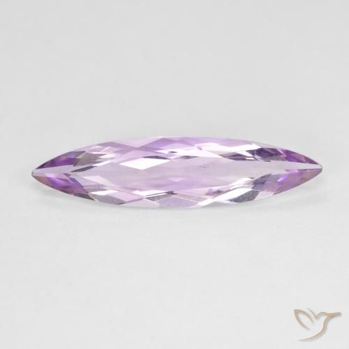 Amatista Violeta rosáceo claro natural de 2.01 ct, Marquesa, VVS