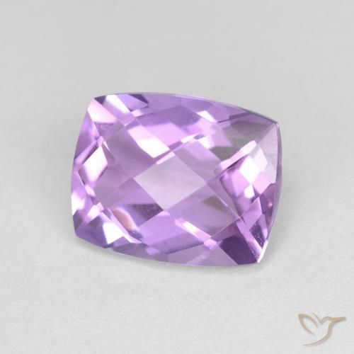 Amatista Violeta iris natural de 2.09 ct, Forma Cojín, VVS