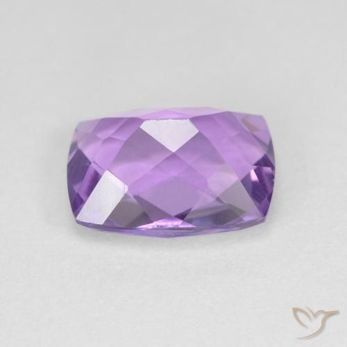 Amatista Violeta iris natural de 2.09 ct, Forma Cojín, VVS