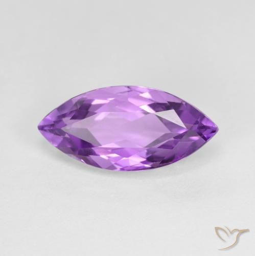 Amatista Violeta púrpura intenso natural de 3.20 ct, Marquesa, VVS-VS