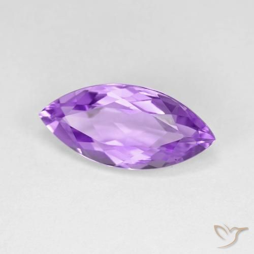 Amatista Violeta púrpura natural de 3.01 ct, Marquesa, VVS
