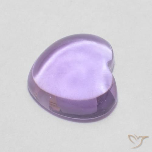 Amatista Medium Light-Violet natural de 0.88 ct, Corazón, Transparente