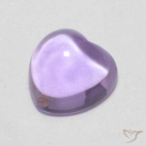 Amatista Medium Light-Violet natural de 0.88 ct, Corazón, Transparente