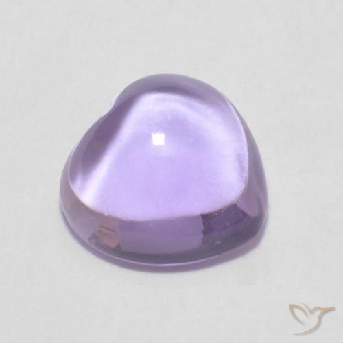 0.86ct Natural Violeta claro Amatista, Corazón, Transparente