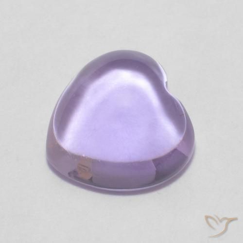 Amatista Violeta claro natural de 0.86 ct, Corazón, Transparente