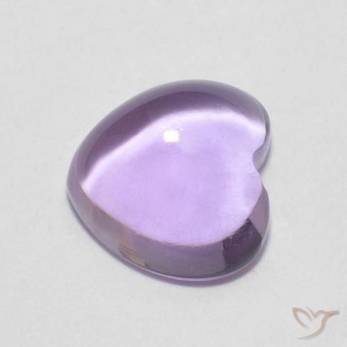 0.86ct Natural Violeta claro Amatista, Corazón, Transparente