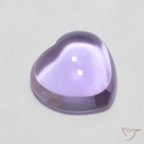 0.85ct Natural Violeta claro Amatista, Corazón, Transparente