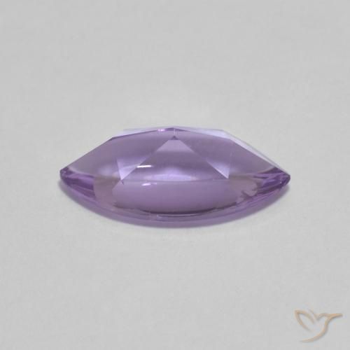 Amatista Violeta medio natural de 1.57 ct, Marquesa, Transparente