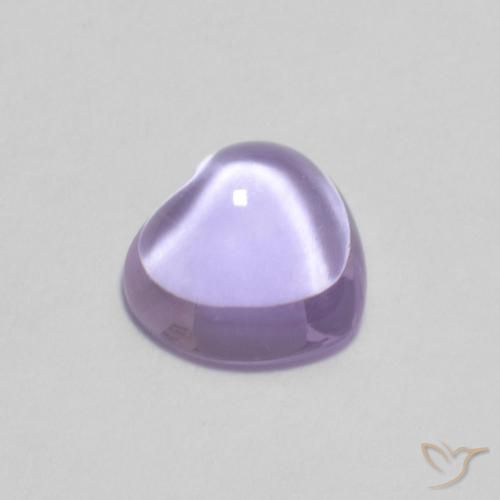0.81ct Natural Violeta claro Amatista, Corazón, Transparente