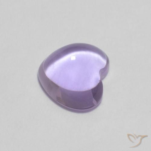 Amatista Violeta claro natural de 0.81 ct, Corazón, Transparente