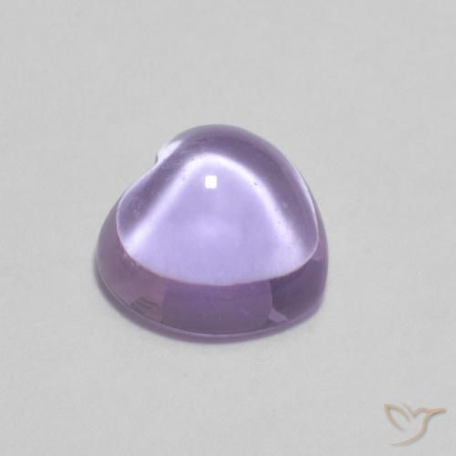 0.93ct Natural Violeta claro Amatista, Corazón, Transparente