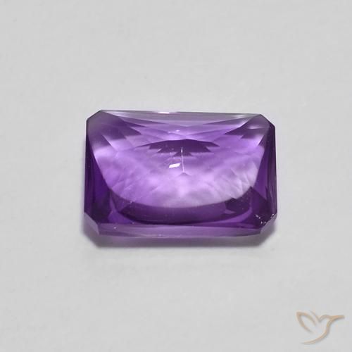 Amatista Violeta oscuro natural de 1.38 ct, Corte Octágono / Esmeralda, Transparente