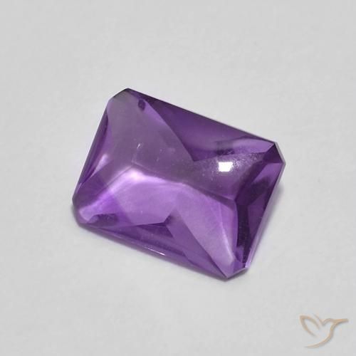 Amatista Violeta oscuro natural de 1.27 ct, Corte Octágono / Esmeralda, Transparente