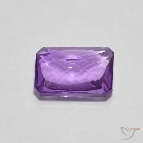 Amatista Violeta oscuro natural de 1.27 ct, Corte Octágono / Esmeralda, Transparente