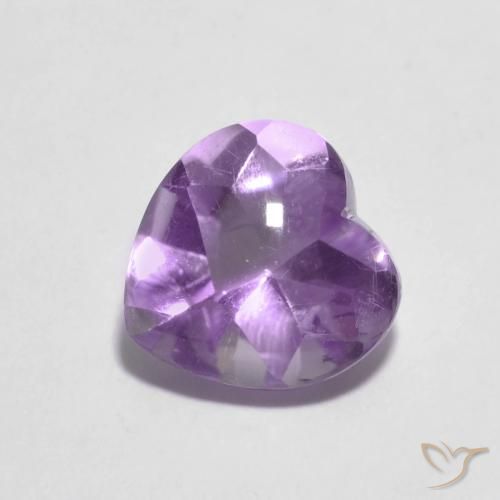 Amatista Violeta iris natural de 1.97 ct, Corazón, Transparente