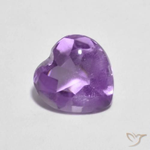 Amatista Violeta iris natural de 2.02 ct, Corazón, Transparente