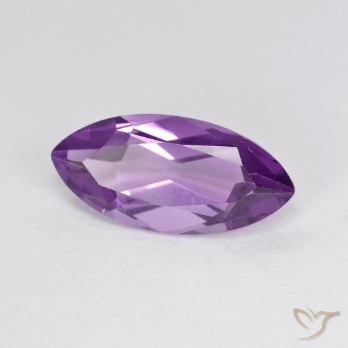 Amatista Violeta púrpura natural de 3.05 ct, Marquesa, VVS