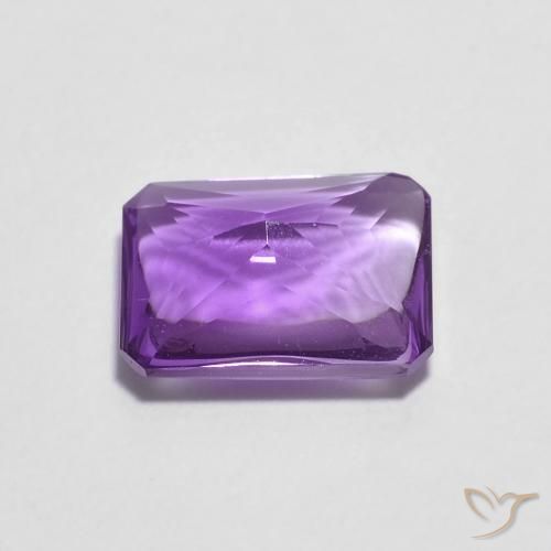 Amatista Medium Dark-Violet natural de 1.34 ct, Corte Octágono / Esmeralda, Transparente