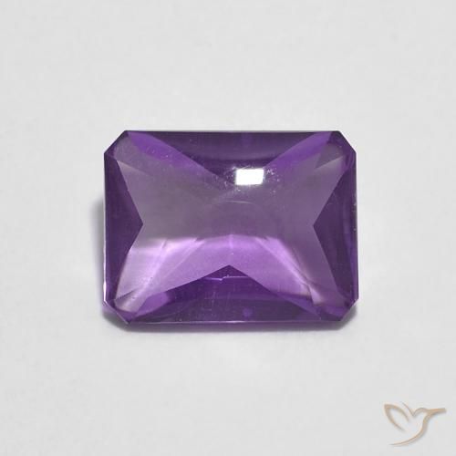 1.39ct Natural Violeta rosado Amatista, corte esmeralda, Transparente